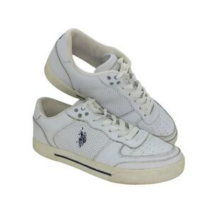 U.S. POLO ASSN. Mens Casual White Leather Sneakers - Size: 10